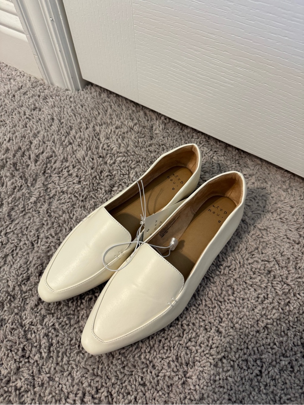 A New Day Cream Faux Leather Loafers